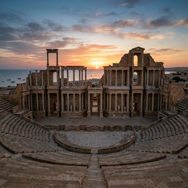 Sabratha sunrise — Libyan heritage